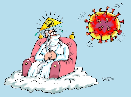 Cartoon: Corona im Anmarsch (medium) by RABE tagged coronavirus,virus,epedemie,ansteckung,keime,bakterien,mundschutz,china,peking,pandemie,rabe,ralf,böhme,cartoon,karikatur,pressezeichnung,farbcartoon,tagescartoon,evakuierung,gott,allmächtiger,bayern,krankheitsfall,jens,spahn,gesundheitsminister,ansteckungsgefahr,himmel,patient,arzt,medizin,quarantäne,coronavirus,virus,epedemie,ansteckung,keime,bakterien,mundschutz,china,peking,pandemie,rabe,ralf,böhme,cartoon,karikatur,pressezeichnung,farbcartoon,tagescartoon,evakuierung,gott,allmächtiger,bayern,krankheitsfall,jens,spahn,gesundheitsminister,ansteckungsgefahr,himmel,patient,arzt,medizin,quarantäne