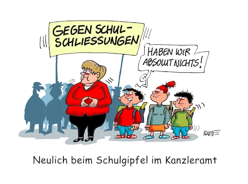 Cartoon: Der Gipfel nochmal (medium) by RABE tagged virus,corona,pandemie,coronakrise,rabe,ralf,böhme,cartoon,karikatur,pressezeichnung,farbcartoon,tagescartoon,viren,virenschutz,mundschutz,desinfektion,föderal,föderalismus,ländersache,schulstart,kultusminister,schulbeginn,schulen,bildungsminister,merkel,schulgipfel,abstandsregeln,maskenpflicht,kanzlerin,schulschließung,virus,corona,pandemie,coronakrise,rabe,ralf,böhme,cartoon,karikatur,pressezeichnung,farbcartoon,tagescartoon,viren,virenschutz,mundschutz,desinfektion,föderal,föderalismus,ländersache,schulstart,kultusminister,schulbeginn,schulen,bildungsminister,merkel,schulgipfel,abstandsregeln,maskenpflicht,kanzlerin,schulschließung