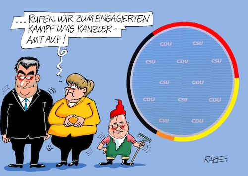 Cartoon: Der Kampf ist eröffnet (medium) by RABE tagged bundestagswahl,wahlkampf,osten,ddr,ostbeauftragter,bundesregierung,recht,rabe,ralf,böhme,cartoon,karikatur,pressezeichnung,farbcartoon,tagescartoon,kanzleramt,laschet,gartenzwerg,bundestagswahl,wahlkampf,osten,ddr,ostbeauftragter,bundesregierung,recht,rabe,ralf,böhme,cartoon,karikatur,pressezeichnung,farbcartoon,tagescartoon,kanzleramt,laschet,gartenzwerg