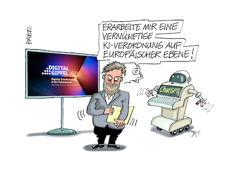 Cartoon: Digimesse (medium) by RABE tagged chatgpt,intelligenz,roboter,ki,volker,wissing,fdp,rabe,ralf,böhme,cartoon,karikatur,pressezeichnung,farbcartoon,tagescartoon,habeck,jena,digitalgipfel,eu,verordnung,europa,ebene,chatgpt,intelligenz,roboter,ki,volker,wissing,fdp,rabe,ralf,böhme,cartoon,karikatur,pressezeichnung,farbcartoon,tagescartoon,habeck,jena,digitalgipfel,eu,verordnung,europa,ebene