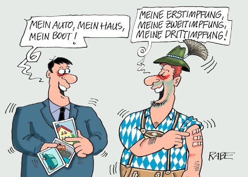 Cartoon: Drittgeimpftes (medium) by RABE tagged corona,bundländerkonferenz,merkel,kanzleramt,lockerungen,stufenplan,öffnungen,lockdown,shutdown,baumärkte,impfdosen,rki,fallzahlen,inzidenzwert,spahn,impfzentren,impfreihenfolge,notbremse,bayern,erstimpfung,zweitimpfung,drittimpfung,söder,vorerkrankete,auffrischung,auffrischungsimpfung,corona,bundländerkonferenz,merkel,kanzleramt,lockerungen,stufenplan,öffnungen,lockdown,shutdown,baumärkte,impfdosen,rki,fallzahlen,inzidenzwert,spahn,impfzentren,impfreihenfolge,notbremse,bayern,erstimpfung,zweitimpfung,drittimpfung,söder,vorerkrankete,auffrischung,auffrischungsimpfung