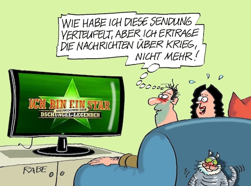 Cartoon: Dschungelcamp (medium) by RABE tagged ampel,ampelregierung,rot,grün,gelb,fdp,spd,grüne,rabe,ralf,böhme,cartoon,karikatur,pressezeichnung,farbcartoon,tagescartoon,pöbelei,pöbler,bestrafung,regelung,beschimpfung,bundestag,abgeordnete,wettrüsten,kriegstreiber,raketenstationierung,waffen,waffenlieferung,nahost,ukrainekrieg,russland,gewalt,tod,aufrüstung,ampel,ampelregierung,rot,grün,gelb,fdp,spd,grüne,rabe,ralf,böhme,cartoon,karikatur,pressezeichnung,farbcartoon,tagescartoon,pöbelei,pöbler,bestrafung,regelung,beschimpfung,bundestag,abgeordnete,wettrüsten,kriegstreiber,raketenstationierung,waffen,waffenlieferung,nahost,ukrainekrieg,russland,gewalt,tod,aufrüstung