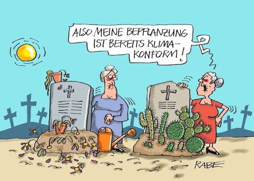 Cartoon: Dürre auf Friedhof (medium) by RABE tagged hitze,dürre,klima,klimawandel,wetterextreme,trockenheit,rabe,ralf,böhme,cartoon,karikatur,pressezeichnung,farbcartoon,tagescartoon,sommer,extremwetter,friedhof,grabstein,grabbepflanzung,kakteen,kaktus,omas,frauen,gießkanne,blumenschmuck,grabschmuck,hitze,dürre,klima,klimawandel,wetterextreme,trockenheit,rabe,ralf,böhme,cartoon,karikatur,pressezeichnung,farbcartoon,tagescartoon,sommer,extremwetter,friedhof,grabstein,grabbepflanzung,kakteen,kaktus,omas,frauen,gießkanne,blumenschmuck,grabschmuck