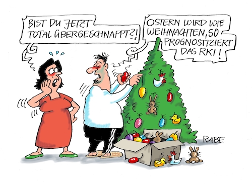 Cartoon: Eierbaum (medium) by RABE tagged corona,bundländerkonferenz,merkel,kanzleramt,lockerungen,stufenplan,öffnungen,lockdown,shutdown,baumärkte,impfdosen,rki,fallzahlen,inzidenzwert,ostern,osterhase,weihnachten,weihnachtsbaum,weihnachtsbaumschmuck,küken,hühner,ostereier,osterreisen,corona,bundländerkonferenz,merkel,kanzleramt,lockerungen,stufenplan,öffnungen,lockdown,shutdown,baumärkte,impfdosen,rki,fallzahlen,inzidenzwert,ostern,osterhase,weihnachten,weihnachtsbaum,weihnachtsbaumschmuck,küken,hühner,ostereier,osterreisen