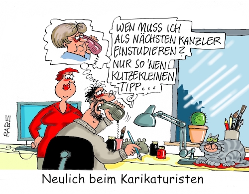 Cartoon: Einstudierzeit (medium) by RABE tagged merkel,kanzlerin,bundestag,befragung,fragestunde,rede,antwort,parteien,abgeordnete,rabe,ralf,böhme,cartoon,karikatur,pressezeichnung,farbcartoon,tagescartoon,parteivorsitz,rückzug,cdu,kanzleramt,porträt,portträtzeichnen,telefonat,hessenwahl,bayernwahl,landtagswahl,karikaturist,cartoonist,zeichner,pressezeichner,merkel,kanzlerin,bundestag,befragung,fragestunde,rede,antwort,parteien,abgeordnete,rabe,ralf,böhme,cartoon,karikatur,pressezeichnung,farbcartoon,tagescartoon,parteivorsitz,rückzug,cdu,kanzleramt,porträt,portträtzeichnen,telefonat,hessenwahl,bayernwahl,landtagswahl,karikaturist,cartoonist,zeichner,pressezeichner