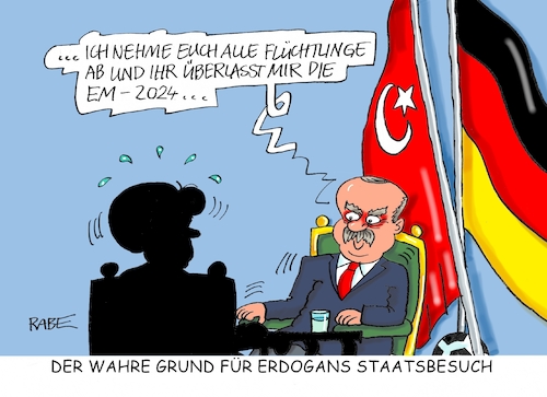 Cartoon: EM Vergabe (medium) by RABE tagged özil,gündogan,erdogan,wahlkampf,wahlhilfe,fußballtrikot,trikottausch,rabe,ralf,böhme,cartoon,karikatur,pressezeichnung,farbcartoon,tagescartoon,merkel,kanzlerin,staatsbesuch,flüchtlingsdeal,em,fußball,vergabe,özil,gündogan,erdogan,wahlkampf,wahlhilfe,fußballtrikot,trikottausch,rabe,ralf,böhme,cartoon,karikatur,pressezeichnung,farbcartoon,tagescartoon,merkel,kanzlerin,staatsbesuch,flüchtlingsdeal,em,fußball,vergabe