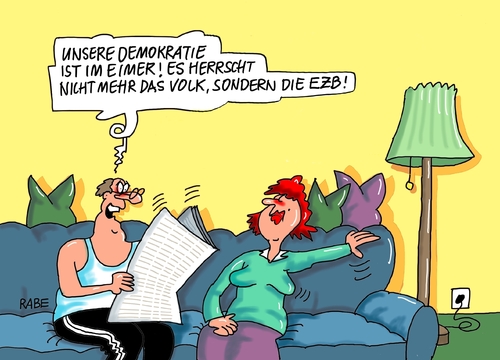 Cartoon: EZB (medium) by RABE tagged ezb,zentralbank,euro,eurokrise,kredite,geld,eurozonne,rettungsfond,rettungsschirm,griechenland,schäuble,finanzchefs,rabe,ralf,böhme,cartoon,karikatur,pressezeichnung,farbcartoon,tagescartoon,merkel,eurozone,hilfspaket,banker,börse,anleihen,zinsen,ezb,zentralbank,euro,eurokrise,kredite,geld,eurozonne,rettungsfond,rettungsschirm,griechenland,schäuble,finanzchefs,rabe,ralf,böhme,cartoon,karikatur,pressezeichnung,farbcartoon,tagescartoon,merkel,eurozone,hilfspaket,banker,börse,anleihen,zinsen