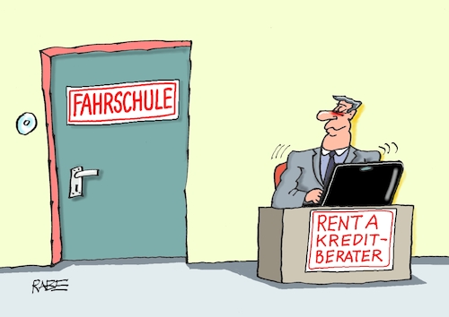 Cartoon: Fahrschule zu teuer (medium) by RABE tagged krise,krisenzeiten,klimakrise,ukrainekrieg,inflation,rückzug,rabe,ralf,böhme,cartoon,karikatur,pressezeichnung,farbcartoon,tagescartoon,kredit,kreditberatung,kreditberater,finanzierung,geld,euro,fahrschule,fahrschüler,pkw,fahrprüfung,bezahlung,krise,krisenzeiten,klimakrise,ukrainekrieg,inflation,rückzug,rabe,ralf,böhme,cartoon,karikatur,pressezeichnung,farbcartoon,tagescartoon,kredit,kreditberatung,kreditberater,finanzierung,geld,euro,fahrschule,fahrschüler,pkw,fahrprüfung,bezahlung