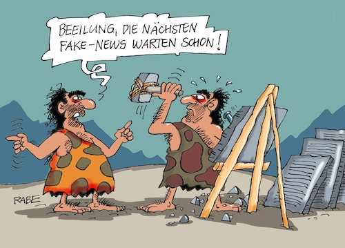 Cartoon: Fake News (medium) by RABE tagged fakenews,postfaktisch,internet,lügen,falschmeldungen,news,rabe,ralf,böhme,cartoon,karikatur,pressezeichnung,farbcartoon,tagescartoon,bundestagswahl,hacker,wahlergebnisse,steinzeit,hammer,meissel,text,beeilung,fakenews,postfaktisch,internet,lügen,falschmeldungen,news,rabe,ralf,böhme,cartoon,karikatur,pressezeichnung,farbcartoon,tagescartoon,bundestagswahl,hacker,wahlergebnisse,steinzeit,hammer,meissel,text,beeilung