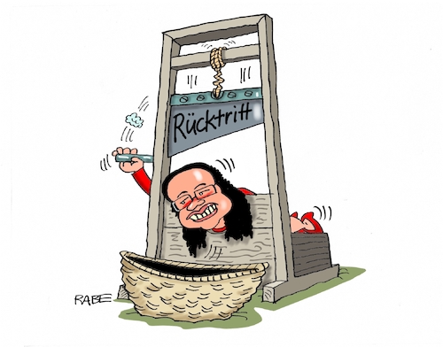 Cartoon: Fallbeilspiel Nahles (medium) by RABE tagged nahles,spd,sozialdemokraten,groko,umfragetief,scholz,rabe,ralf,böhme,cartoon,karikatur,pressezeichnung,farbcartoon,tagescartoon,ruine,koalition,koalitionsvetrag,fallbeil,rücktrit,ämter,parteivorstand,vertrauensfrage,personaldebatte,parteivorsitz,parteispitze,nahles,spd,sozialdemokraten,groko,umfragetief,scholz,rabe,ralf,böhme,cartoon,karikatur,pressezeichnung,farbcartoon,tagescartoon,ruine,koalition,koalitionsvetrag,fallbeil,rücktrit,ämter,parteivorstand,vertrauensfrage,personaldebatte,parteivorsitz,parteispitze