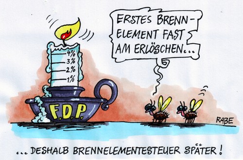 Cartoon: FDP Brennelement (medium) by RABE tagged fdp,umfragetief,brennelement,brennelementesteuer,umfragewerte,euro,westerwelle,schwarzgelb,kerze,fleige,flamme,gesundheitsrisiko,fdp,umfragetief,brennelement,umfragewerte,euro,guido westerwelle,schwarzgelb,kerze,fleige,gesundheitsrisiko,guido,westerwelle