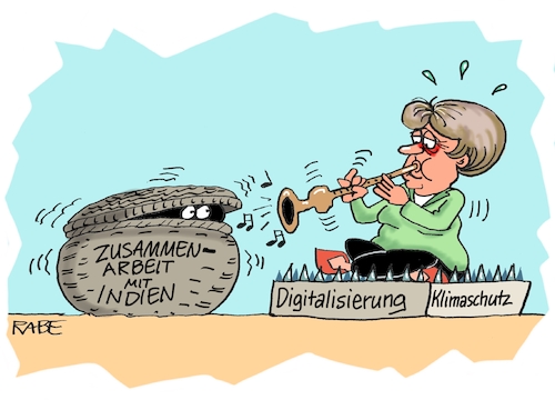 Cartoon: Flötentöne (medium) by RABE tagged groko,union,cdu,csu,spd,merkel,akk,berlin,bundesregierung,befragung,rabe,ralf,böhme,cartoon,karikatur,pressezeichnung,farbcartoon,tagescartoon,prügelei,halbzeit,halbzeitbilanz,indien,indienreise,digitalisierung,klimaschutz,schlangenbeschwörer,fakir,nagelbrett,groko,union,cdu,csu,spd,merkel,akk,berlin,bundesregierung,befragung,rabe,ralf,böhme,cartoon,karikatur,pressezeichnung,farbcartoon,tagescartoon,prügelei,halbzeit,halbzeitbilanz,indien,indienreise,digitalisierung,klimaschutz,schlangenbeschwörer,fakir,nagelbrett