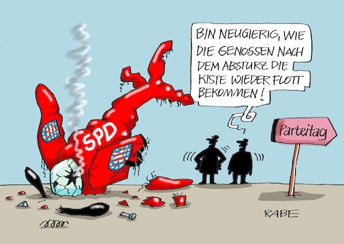 Cartoon: Flotte Kiste (medium) by RABE tagged spd,sarrazin,tilo,parteiausschluß,zirkus,sarrazini,tante,olaf,scholz,rabe,ralf,böhme,cartoon,karikatur,presszeichnung,farbcartoon,tagescartoon,thüringen,erfurt,sozialdemokraten,landesparteitag,tiefensee,führungswechsel,parteispitze,flugzeug,absturz,landtagswahlen,rote,genossen,spd,sarrazin,tilo,parteiausschluß,zirkus,sarrazini,tante,olaf,scholz,rabe,ralf,böhme,cartoon,karikatur,presszeichnung,farbcartoon,tagescartoon,thüringen,erfurt,sozialdemokraten,landesparteitag,tiefensee,führungswechsel,parteispitze,flugzeug,absturz,landtagswahlen,rote,genossen