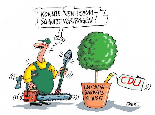 Cartoon: Formschneiderei (medium) by RABE tagged landtagswahl,thüringen,erfurt,ramelow,kemmerich,fdp,akk,rücktritt,höcke,minderheitsregierung,kanzleramt,domino,dominospiel,cdu,dominosteine,hirte,afd,schraubstock,unvereinbarkeitsbeschluss,gärtner,heckenschere,buxbaum,topf,kanzlerkandidat,parteivorsitz,parteispitze,landtagswahl,thüringen,erfurt,ramelow,kemmerich,fdp,akk,rücktritt,höcke,minderheitsregierung,kanzleramt,domino,dominospiel,cdu,dominosteine,hirte,afd,schraubstock,unvereinbarkeitsbeschluss,gärtner,heckenschere,buxbaum,topf,kanzlerkandidat,parteivorsitz,parteispitze