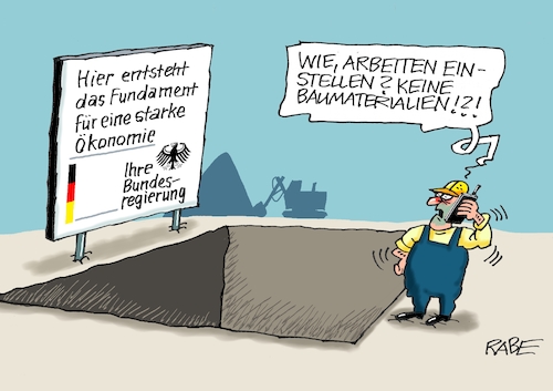 Cartoon: Fundament (medium) by RABE tagged ampelregierung,scholz,spd,grüne,fdp,lindner,kinder,kindergrundsicherung,rabe,ralf,böhme,cartoon,karikatur,pressezeichnung,farbcartoon,tagescartoon,hausmeister,ohren,zähne,habeck,wirtschaftsminister,ökonomie,fundament,grube,bauherr,baumaterialien,baustelle,bagger,aushub,bundesregierung,baustopp,ampelregierung,scholz,spd,grüne,fdp,lindner,kinder,kindergrundsicherung,rabe,ralf,böhme,cartoon,karikatur,pressezeichnung,farbcartoon,tagescartoon,hausmeister,ohren,zähne,habeck,wirtschaftsminister,ökonomie,fundament,grube,bauherr,baumaterialien,baustelle,bagger,aushub,bundesregierung,baustopp