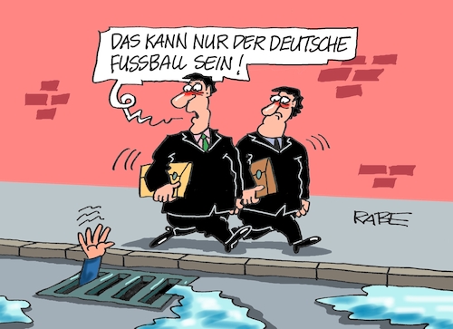 Cartoon: Ganz ganz unten (medium) by RABE tagged fußball,ball,sport,bundesliga,trainer,fc,bayern,münchen,entlassung,nagelsmann,rabe,ralf,böhme,cartoon,karikatur,pressezeichnung,farbcartoon,tagescartoon,trainerwechsel,hansi,flick,bundestrainer,nationalelf,testspiel,straße,gosse,abfluss,ganz,fußball,ball,sport,bundesliga,trainer,fc,bayern,münchen,entlassung,nagelsmann,rabe,ralf,böhme,cartoon,karikatur,pressezeichnung,farbcartoon,tagescartoon,trainerwechsel,hansi,flick,bundestrainer,nationalelf,testspiel,straße,gosse,abfluss