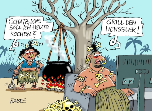 Cartoon: Gegrilltes (medium) by RABE tagged corona,bundländerkonferenz,merkel,kanzleramt,lockerungen,stufenplan,öffnungen,lockdown,shutdown,baumärkte,impfdosen,rki,fallzahlen,inzidenzwert,spahn,impfzentren,impfreihenfolge,notbremse,kochshow,grill,henssler,vox,fernsehkoch,kannibale,menschenfresser,kochkessel,corona,bundländerkonferenz,merkel,kanzleramt,lockerungen,stufenplan,öffnungen,lockdown,shutdown,baumärkte,impfdosen,rki,fallzahlen,inzidenzwert,spahn,impfzentren,impfreihenfolge,notbremse,kochshow,grill,henssler,vox,fernsehkoch,kannibale,menschenfresser,kochkessel