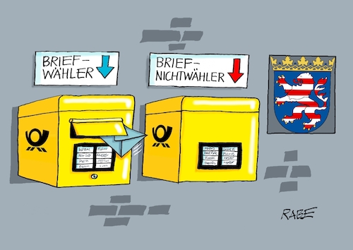 Cartoon: Gelbweste Hessen (medium) by RABE tagged faeser,innenministerin,hessen,landtagswahl,rabe,ralf,böhme,cartoon,karikatur,pressezeichnung,farbcartoon,tagescartoon,wahlkampf,schlauchboot,umfragetief,briefkasten,postkasten,briefwähler,nichtwähler,faeser,innenministerin,hessen,landtagswahl,rabe,ralf,böhme,cartoon,karikatur,pressezeichnung,farbcartoon,tagescartoon,wahlkampf,schlauchboot,umfragetief,briefkasten,postkasten,briefwähler,nichtwähler