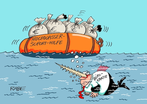 Cartoon: Geschlaucht (medium) by RABE tagged hochwasser,hochwasseropfer,soforthilfe,krisengebiet,fluthilfe,flutopfer,rabe,ralf,böhme,cartoon,karikatur,pressezeichnung,farbcartoon,tagescartoon,schlauchboot,bürokratie,euros,geldsäcke,sägefisch,hochwasser,hochwasseropfer,soforthilfe,krisengebiet,fluthilfe,flutopfer,rabe,ralf,böhme,cartoon,karikatur,pressezeichnung,farbcartoon,tagescartoon,schlauchboot,bürokratie,euros,geldsäcke,sägefisch