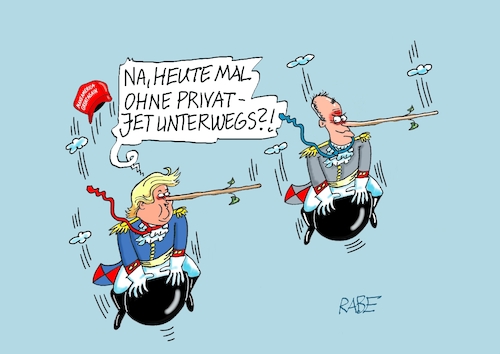 Cartoon: Guten Fluch (medium) by RABE tagged ampel,ampelregierung,rot,grün,gelb,fdp,spd,grüne,rabe,ralf,böhme,cartoon,karikatur,pressezeichnung,farbcartoon,tagescartoon,inflation,einkommen,rente,rentenpaket,bruch,streit,neuwahlen,merz,neuverschuldung,schuldenbremse,schuldenpaket,wahlversprechen,wortbruch,sondervermögen,wähler,donald,trump,lügen,lügenbaron,münchhausen,kanonenkugel,holznase,pinoccio,jet,flieger,flugzeug,privatjet,ampel,ampelregierung,rot,grün,gelb,fdp,spd,grüne,rabe,ralf,böhme,cartoon,karikatur,pressezeichnung,farbcartoon,tagescartoon,inflation,einkommen,rente,rentenpaket,bruch,streit,neuwahlen,merz,neuverschuldung,schuldenbremse,schuldenpaket,wahlversprechen,wortbruch,sondervermögen,wähler,donald,trump,lügen,lügenbaron,münchhausen,kanonenkugel,holznase,pinoccio,jet,flieger,flugzeug,privatjet