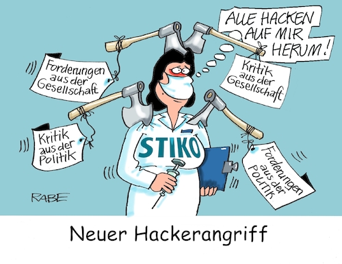 Cartoon: Hackepeterin (medium) by RABE tagged corona,bundländerkonferenz,merkel,kanzleramt,lockerungen,stufenplan,öffnungen,lockdown,shutdown,baumärkte,impfdosen,rki,fallzahlen,inzidenzwert,spahn,impfzentren,impfreihenfolge,notbremse,stiko,kinderimpfung,gesellschaft,forderungen,kritik,impfkommission,hacker,hackerangrif,axt,beil,corona,bundländerkonferenz,merkel,kanzleramt,lockerungen,stufenplan,öffnungen,lockdown,shutdown,baumärkte,impfdosen,rki,fallzahlen,inzidenzwert,spahn,impfzentren,impfreihenfolge,notbremse,stiko,kinderimpfung,gesellschaft,forderungen,kritik,impfkommission,hacker,hackerangrif,axt,beil