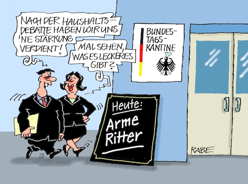 Cartoon: Haushaltsessen (medium) by RABE tagged ampel,ampelregierung,rot,grün,gelb,fdp,spd,grüne,rabe,ralf,böhme,cartoon,karikatur,pressezeichnung,farbcartoon,tagescartoon,pöbelei,pöbler,bestrafung,regelung,beschimpfung,bundestag,abgeordnete,debatte,haushaltsdebatte,generaldebatte,migration,speise,essen,kantine,speisesaal,bundestagskantine,arme,ritter,ampel,ampelregierung,rot,grün,gelb,fdp,spd,grüne,rabe,ralf,böhme,cartoon,karikatur,pressezeichnung,farbcartoon,tagescartoon,pöbelei,pöbler,bestrafung,regelung,beschimpfung,bundestag,abgeordnete,debatte,haushaltsdebatte,generaldebatte,migration,speise,essen,kantine,speisesaal,bundestagskantine,arme,ritter