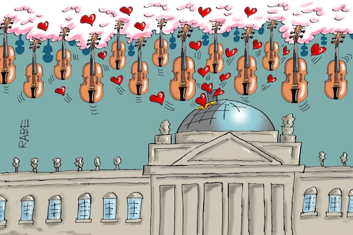 Cartoon: Himmel voller Geigen (medium) by RABE tagged ehe,für,alle,abstimmung,bundesreat,heirat,schwule,lesben,reichstag,cdu,union,stimmabgabe,stimmenthaltung,kirche,gewissensfrage,merkel,rabe,ralf,böhme,cartoon,karikatur,pressezeichnung,farbcartoon,tagescartoon,himmel,rosa,herzen,geigen,ehe,für,alle,abstimmung,bundesreat,heirat,schwule,lesben,reichstag,cdu,union,stimmabgabe,stimmenthaltung,kirche,gewissensfrage,merkel,rabe,ralf,böhme,cartoon,karikatur,pressezeichnung,farbcartoon,tagescartoon,himmel,rosa,herzen,geigen