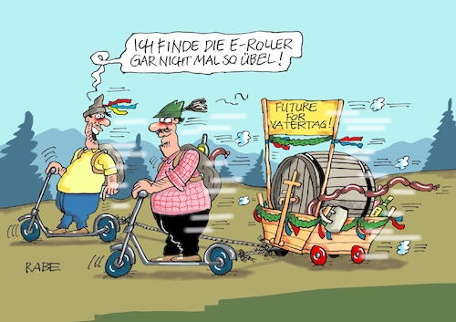 Cartoon: Himmelfahrt (medium) by RABE tagged männertag,vatertag,himmelfahrt,christi,wanderung,bollerwagen,bier,deichsel,famileintag,familienwanderung,rabe,ralf,böhme,cartoon,karikatur,pressezeichnung,farbcartoon,tagescartoone,roller,elektroroller,scheuer,verkehrsminister,csu,radwege,zulassung,genehmigung,männertag,vatertag,himmelfahrt,christi,wanderung,bollerwagen,bier,deichsel,famileintag,familienwanderung,rabe,ralf,böhme,cartoon,karikatur,pressezeichnung,farbcartoon,tagescartoone,roller,elektroroller,scheuer,verkehrsminister,csu,radwege,zulassung,genehmigung