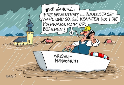 Cartoon: Hochwasser mit Gabriel (medium) by RABE tagged hochwasser,überschwemmung,hochwasserkatastrophe,niederbayern,fluten,regnfälle,starkregen,rabe,ralf,böhme,cartoon,karikatur,pressezeichnung,farbcartoon,tagescartoon,gabriel,spd,kanzlerkandidat,bundestagwahl,umfragewerte,beliebtheit,hochwasser,überschwemmung,hochwasserkatastrophe,niederbayern,fluten,regnfälle,starkregen,rabe,ralf,böhme,cartoon,karikatur,pressezeichnung,farbcartoon,tagescartoon,gabriel,spd,kanzlerkandidat,bundestagwahl,umfragewerte,beliebtheit