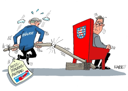 Cartoon: Höcke nochmal (medium) by RABE tagged landtagswahl,sachsen,anhalt,haseloff,cdu,afd,bürger,rabe,ralf,böhme,cartoon,karikatur,pressezeichnung,farbcartoon,tagescartoon,thüringen,erfurt,bodo,ramelow,höcke,linke,misstrauensantrag,misstrauen,misstrauensabstimmunghebel,hebelgesetz,knacks,bruch,landtagswahl,sachsen,anhalt,haseloff,cdu,afd,bürger,rabe,ralf,böhme,cartoon,karikatur,pressezeichnung,farbcartoon,tagescartoon,thüringen,erfurt,bodo,ramelow,höcke,linke,misstrauensantrag,misstrauen,misstrauensabstimmunghebel,hebelgesetz,knacks,bruch