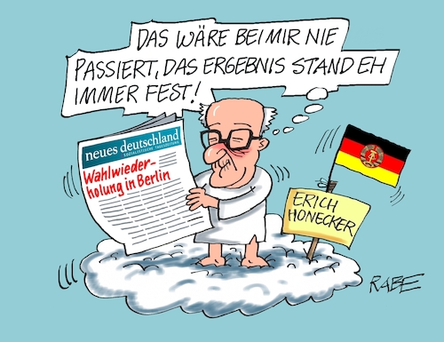 Cartoon: Honecker im Himmel (medium) by RABE tagged berlin,berlinwahl,wahlwiederholung,hauptstadt,wahlkommission,wahlfälschung,senat,rabe,ralf,böhme,cartoon,karikatur,pressezeichnung,farbcartoon,tagescartoon,erich,honecker,sed,ddr,himmel,wahlergebnis,stasi,berlin,berlinwahl,wahlwiederholung,hauptstadt,wahlkommission,wahlfälschung,senat,rabe,ralf,böhme,cartoon,karikatur,pressezeichnung,farbcartoon,tagescartoon,erich,honecker,sed,ddr,himmel,wahlergebnis,stasi