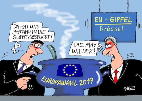 Cartoon: In die Suppe gespuckt (medium) by RABE tagged brexit,eu,insel,may,britten,austritt,rabe,ralf,böhme,cartoon,karikatur,pressezeichnung,farbcartoon,tagescartoon,bauhaus,baukasten,bauklötzer,plan,referendum,februar,irre,irrsinn,suppe,essen,spucke,europawahl,mai,verlängerung,ultimatum,brüssel,brexit,eu,insel,may,britten,austritt,rabe,ralf,böhme,cartoon,karikatur,pressezeichnung,farbcartoon,tagescartoon,bauhaus,baukasten,bauklötzer,plan,referendum,februar,irre,irrsinn,suppe,essen,spucke,europawahl,mai,verlängerung,ultimatum,brüssel