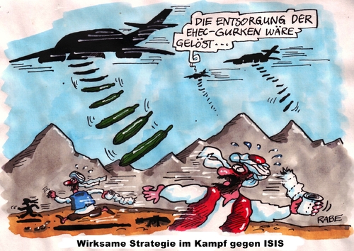 Cartoon: Isis (medium) by RABE tagged isis,islam,islamisten,radikalislamisten,irak,rabe,ralf,böhme,cartoon,karikatur,pressezeichnung,farbcartoon,tagescartoon,usa,militäreinsatz,terroristen,gurken,ehec,isis,islam,islamisten,radikalislamisten,irak,rabe,ralf,böhme,cartoon,karikatur,pressezeichnung,farbcartoon,tagescartoon,usa,militäreinsatz,terroristen,gurken,ehec