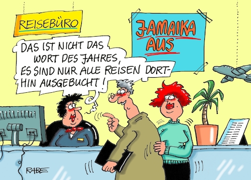 Cartoon: Jamaika Aus (medium) by RABE tagged grüne,jamaika,sondierungsgespräche,regierungsbildung,amtshandlung,rabe,ralf,böhme,cartoon,karikatur,pressezeichnung,farbcartoon,tagescartoon,wort,des,jahres,reisebüro,reiseüberbuchung,grüne,jamaika,sondierungsgespräche,regierungsbildung,amtshandlung,rabe,ralf,böhme,cartoon,karikatur,pressezeichnung,farbcartoon,tagescartoon,wort,des,jahres,reisebüro,reiseüberbuchung