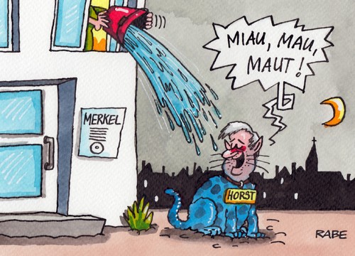 Cartoon: Kanzlerduell (medium) by RABE tagged merkel,cdu,kanzlerin,duell,peer,steinbrück,tv,seehofer,csu,maut,ausländermaut,pkw,pkwmaut,koalition,koalitionsvertrag,rabe,ralf,böhme,cartoon,karikatur,pressezeichnung,farbcartoon,umfragewerte,spd,katze,kater,miau,geschrei,wasser,wassereimer,mond,nacht,nachtruhe,ruhestörung,merkel,cdu,kanzlerin,duell,peer,steinbrück,tv,seehofer,csu,maut,ausländermaut,pkw,pkwmaut,koalition,koalitionsvertrag,rabe,ralf,böhme,cartoon,karikatur,pressezeichnung,farbcartoon,umfragewerte,spd,katze,kater,miau,geschrei,wasser,wassereimer,mond,nacht,nachtruhe,ruhestörung