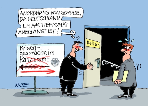 Cartoon: Kellergeister (medium) by RABE tagged ampel,ampelregierung,rot,grün,gelb,fdp,spd,grüne,rabe,ralf,böhme,cartoon,karikatur,pressezeichnung,farbcartoon,tagescartoon,inflation,einkommen,rente,rentenpaket,bruch,streit,neuwahlen,dreiergespräche,kanzleramt,keller,krisengespräche,habeck,lindner,kanzlerkeller,wirtschaftskrise,finanzkrise,ampel,ampelregierung,rot,grün,gelb,fdp,spd,grüne,rabe,ralf,böhme,cartoon,karikatur,pressezeichnung,farbcartoon,tagescartoon,inflation,einkommen,rente,rentenpaket,bruch,streit,neuwahlen,dreiergespräche,kanzleramt,keller,krisengespräche,habeck,lindner,kanzlerkeller,wirtschaftskrise,finanzkrise