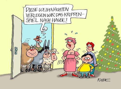 Cartoon: Krippenspielerei (medium) by RABE tagged corona,bildung,bildungsminister,kanzleramt,bildungskonferenz,lehrerkonferenz,laptop,ausstatung,digitalisierung,bildungsmonitor,internetzugan,wlan,aufwachen,spahn,impfzentren,impfstoff,risikogruppen,ältere,pflegeheime,weihnachten,dezember,weihnachtsbaum,bibel,krippenspiel,ochse,esel,lamm,jesus,jesuskind,kirche,maria,josef,stern,lockdown,shutdown,corona,bildung,bildungsminister,kanzleramt,bildungskonferenz,lehrerkonferenz,laptop,ausstatung,digitalisierung,bildungsmonitor,internetzugan,wlan,aufwachen,spahn,impfzentren,impfstoff,risikogruppen,ältere,pflegeheime,weihnachten,dezember,weihnachtsbaum,bibel,krippenspiel,ochse,esel,lamm,jesus,jesuskind,kirche,maria,josef,stern,lockdown,shutdown