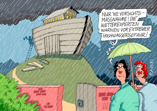 Cartoon: Land unter (medium) by RABE tagged hochwasser,regen,starkregen,überflutung,hochwasserwarnung,wetterdienst,rabe,ralf,böhme,cartoon,karikatur,pressezeichnung,farbcaartoon,tagescartoon,arche,noha,sintflut,hochwasser,regen,starkregen,überflutung,hochwasserwarnung,wetterdienst,rabe,ralf,böhme,cartoon,karikatur,pressezeichnung,farbcaartoon,tagescartoon,arche,noha,sintflut