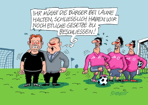 Cartoon: Launiges (medium) by RABE tagged fußball,fussball,bundesliga,meistertitel,fußballer,bayern,münchen,bayer,leverkusen,rabe,ralf,böhme,cartoon,karikatur,pressezeichnung,frabcartoon,tagescartoon,schild,meister,schuß,ecke,eckball,sport,em,europameisterschaft,nagelsmann,scholz,kanzler,laune,gesetze,bundestag,beschluss,fußball,fussball,bundesliga,meistertitel,fußballer,bayern,münchen,bayer,leverkusen,rabe,ralf,böhme,cartoon,karikatur,pressezeichnung,frabcartoon,tagescartoon,schild,meister,schuß,ecke,eckball,sport,em,europameisterschaft,nagelsmann,scholz,kanzler,laune,gesetze,bundestag,beschluss