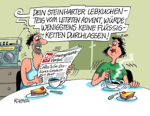 Cartoon: Lebkuchzeitliches (medium) by RABE tagged einwegplastikverbot,verbot,wattestäbchen,plastikstrohhalme,einwegbesteck,eu,brüssel,gastronomie,bäcker,imbiss,rabe,ralf,böhme,cartoon,karikatur,pressezeichnung,farbcartoon,tagescartoon,lebkuchen,advent,alternativen,essensbehälter,brotteig,lebkuchenteig,einwegplastikverbot,verbot,wattestäbchen,plastikstrohhalme,einwegbesteck,eu,brüssel,gastronomie,bäcker,imbiss,rabe,ralf,böhme,cartoon,karikatur,pressezeichnung,farbcartoon,tagescartoon,lebkuchen,advent,alternativen,essensbehälter,brotteig,lebkuchenteig