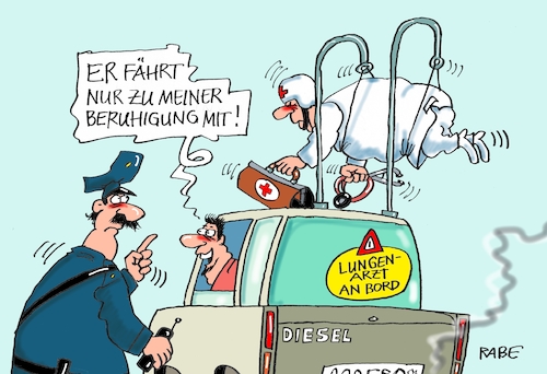 Cartoon: Lungenmaschine (medium) by RABE tagged vw,diesel,dieselaffäre,feinstaub,feinstaubbelastung,nachrüstung,innenstädte,umweltverschmutzung,rabe,ralf,böhme,cartoon,karikatur,pressezeichnung,farbcartoon,tagescartoon,autofahrer,dieselfahrer,arzt,lunge,laungenkrankheit,lungenarzt,rettungsboot,vw,diesel,dieselaffäre,feinstaub,feinstaubbelastung,nachrüstung,innenstädte,umweltverschmutzung,rabe,ralf,böhme,cartoon,karikatur,pressezeichnung,farbcartoon,tagescartoon,autofahrer,dieselfahrer,arzt,lunge,laungenkrankheit,lungenarzt,rettungsboot