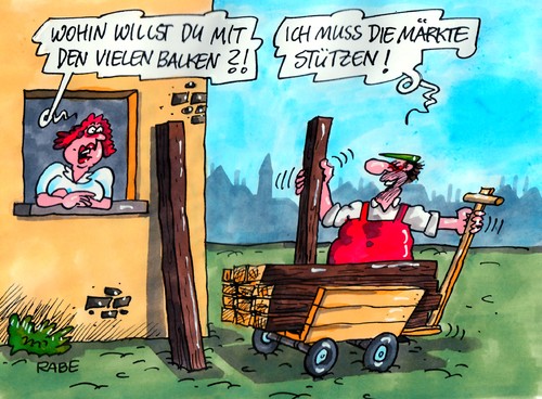 Cartoon: Marktstütze (medium) by RABE tagged griechenland,athen,parlamentswahlen,linke,rechte,extremisten,sozialiste,euro,austritt,eurokrise,schuldenkrise,rettungsschirm,schuldenschnitt,fiskalpakt,finanzmätkte,märkte,wochenmarkt,stütze,balken,holz,holzbalken,schäuble,merkel,cdu,gerüst,jahrmarkt,griechenland,wahlen,eurozone,europa,schulden,krise