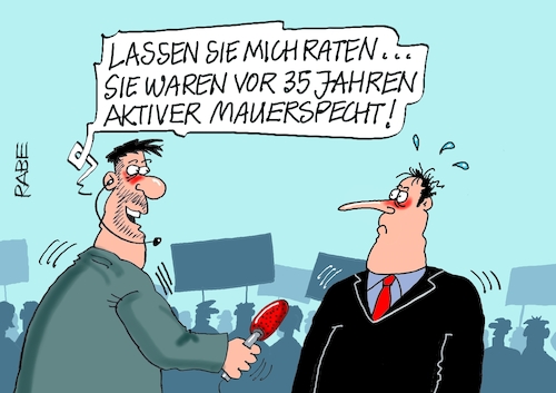 Cartoon: Mauerspecht (medium) by RABE tagged mauerfall,jubiläum,einheit,mauer,mauerspecht,deutschland,cartoon,karikatur,rabe,ralf,böhme,tagescartoon,pressezeichnung,farbcartoon,einreise,ehepaar,specht,schnabel,vogel,ddr,grenze,ostzone,sperrgebiet,mauerfall,jubiläum,einheit,mauer,mauerspecht,deutschland,cartoon,karikatur,rabe,ralf,böhme,tagescartoon,pressezeichnung,farbcartoon,einreise,ehepaar,specht,schnabel,vogel,ddr,grenze,ostzone,sperrgebiet