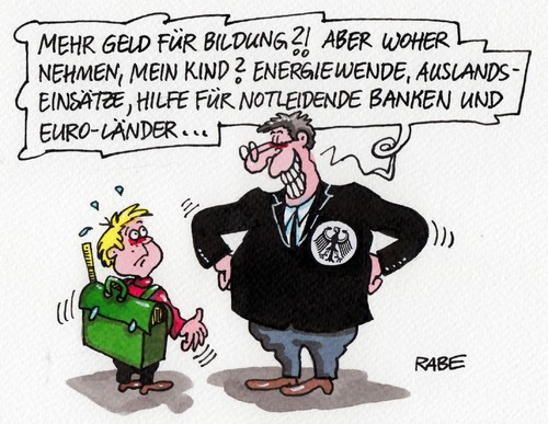 Mehr Geld Für Bildung By Rabe Politics Cartoon Toonpool