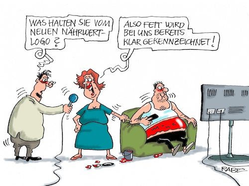 Cartoon: Nährwert Logo (medium) by RABE tagged klimawandel,umwelt,umweltministerin,schulze,sp,klimapreis,heizung,auto,rabe,ralf,böhme,cartoon,karikatur,pressezeichnung,farbcartoon,tagescartoon,brücke,bettler,verkehr,klimaprämie,friday,for,future,nährwert,nährwertlogo,klöckner,ernährung,tabelle,fett,zucker,salz,nutri,score,fettbauch,farbe,rot,grün,orange,gelb,kennzeichnung,zustimmung,klimawandel,umwelt,umweltministerin,schulze,sp,klimapreis,heizung,auto,rabe,ralf,böhme,cartoon,karikatur,pressezeichnung,farbcartoon,tagescartoon,brücke,bettler,verkehr,klimaprämie,friday,for,future,nährwert,nährwertlogo,klöckner,ernährung,tabelle,fett,zucker,salz,nutri,score,fettbauch,farbe,rot,grün,orange,gelb,kennzeichnung,zustimmung