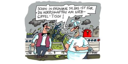 Cartoon: Natogipfel (medium) by RABE tagged nato,natostaaten,natogipfel,natoshutzshild,raketen,raketenabwehr,eu,brüssel,staatschefs,rabe,ralf,böhme,cartoon,karikatur,pressezeichnung,farbcartoon,tagescartoon,putin,ukraine,ostukraine,ukrainekrise,russland,russen,separatisten,nato,natostaaten,natogipfel,natoshutzshild,raketen,raketenabwehr,eu,brüssel,staatschefs,rabe,ralf,böhme,cartoon,karikatur,pressezeichnung,farbcartoon,tagescartoon,putin,ukraine,ostukraine,ukrainekrise,russland,russen,separatisten