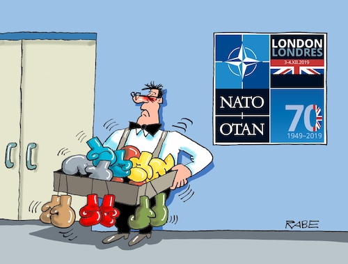 Cartoon: Natogipfel (medium) by RABE tagged nato,natogipfel,natojubiläum,london,macron,trump,erdogan,johnson,rabe,ralf,böhme,cartoon,karikatur,pressezeichnung,farbcartoon,tagescartoon,militär,militärausgaben,feindbild,russland,pution,bedrohung,natostaaten,militärbündnis,nato,natogipfel,natojubiläum,london,macron,trump,erdogan,johnson,rabe,ralf,böhme,cartoon,karikatur,pressezeichnung,farbcartoon,tagescartoon,militär,militärausgaben,feindbild,russland,pution,bedrohung,natostaaten,militärbündnis