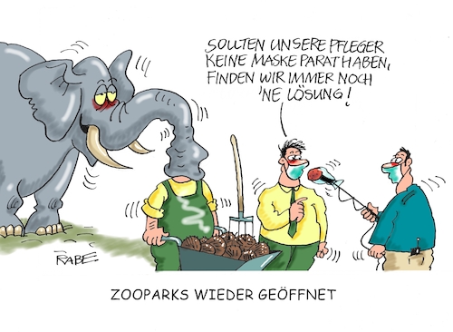 Cartoon: Neues aus Rüsselsheim (medium) by RABE tagged virus,corona,pandemie,coronakrise,rabe,ralf,böhme,cartoon,karikatur,pressezeichnung,farbcartoon,tagescartoon,viren,virenschutz,mundschutz,desinfektion,föderal,föderalismus,ländersache,lockerungen,maskenpflicht,abstandhalten,zoo,tierparks,zooparks,parat,elefanten,tiergehege,tierpfleger,virus,corona,pandemie,coronakrise,rabe,ralf,böhme,cartoon,karikatur,pressezeichnung,farbcartoon,tagescartoon,viren,virenschutz,mundschutz,desinfektion,föderal,föderalismus,ländersache,lockerungen,maskenpflicht,abstandhalten,zoo,tierparks,zooparks,parat,elefanten,tiergehege,tierpfleger