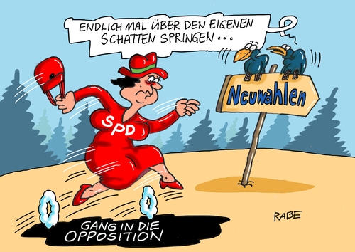 Cartoon: Neuwahlen in Thüringen (medium) by RABE tagged thüringen,landtagswahlen,sondierungsgespräche,koalitionsverhandlungen,ramelow,lieberknecht,bausewein,rabe,ralf,böhme,cartoon,karikatur,pressezeichnung,farbcartoon,tagescartoon,cdu,linke,spd,grüne,rot,grün,schwarz,schatten,springer,tante,thüringen,landtagswahlen,sondierungsgespräche,koalitionsverhandlungen,ramelow,lieberknecht,bausewein,rabe,ralf,böhme,cartoon,karikatur,pressezeichnung,farbcartoon,tagescartoon,cdu,linke,spd,grüne,rot,grün,schwarz,schatten,springer,tante