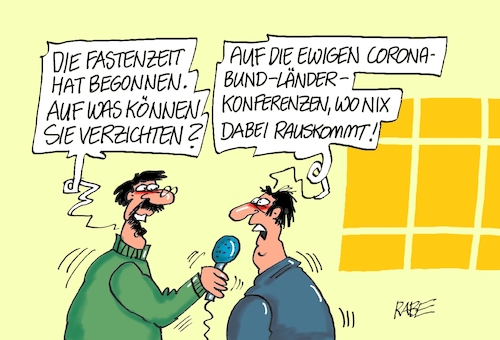 Cartoon: Nochmal Fasten (medium) by RABE tagged corona,schnelltest,flughäfen,bahnhöfe,reiserückkehrer,testpflicht,markus,söder,bußgelder,ber,hauptstadtflughafen,eröffnung,fluggäste,viren,maskenpflicht,abstandsregeln,bund,länder,konferenz,onlinekonferenz,lockdown,shutdown,lockerungen,fasten,fastenzeit,verzicht,fastnacht,interview,corona,schnelltest,flughäfen,bahnhöfe,reiserückkehrer,testpflicht,markus,söder,bußgelder,ber,hauptstadtflughafen,eröffnung,fluggäste,viren,maskenpflicht,abstandsregeln,bund,länder,konferenz,onlinekonferenz,lockdown,shutdown,lockerungen,fasten,fastenzeit,verzicht,fastnacht,interview